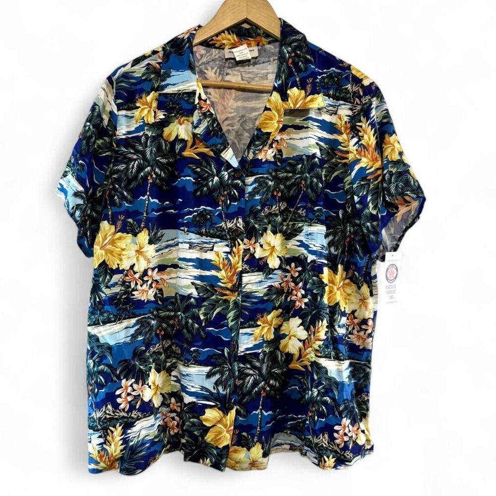 Hawaiian Reserve Collection Tropical Print Shirt Size XL